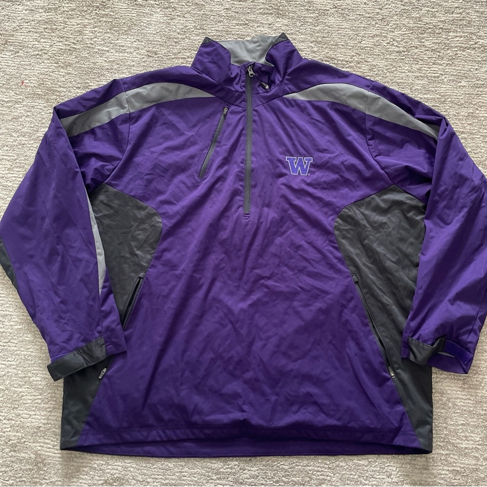 Washington Huskies Windbreaker Jacket Men’s Size XXL Long Sleeve Colorblock